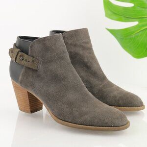 Dolce Vita Womens Sierra Boot Size 10 Gray Suede Block Heel Bootie Boho Chic
